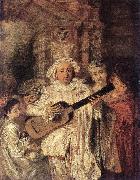 WATTEAU, Antoine Gilles and his Family china oil painting artist